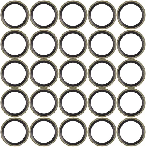 Miniatura 9 de X AUTOHAUX 25pcs M16 Tono Bronce Motor de Coche Drenaje de Aceite Triturado Plano Juntas de Arandela