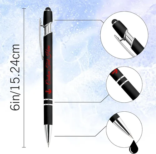 Miniatura 2 de Bolígrafo personalizado con nombre, bolígrafo personalizado, logotipo, tinta negra suave, regalo personalizado para mujeres, hombres, negocios