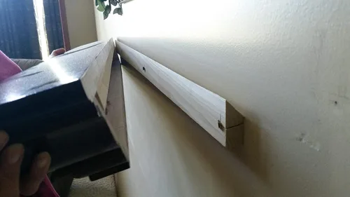Miniatura 5 de Repisa flotante de madera sintética rústica de tamaño U Pick sin terminar