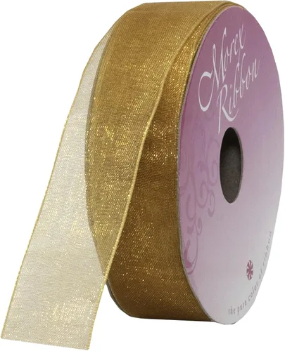 Miniatura 25 de Morex Ribbon 91803/100-609 Cinta de nailon Organdy, 5/8 pulgadas por 100 yardas, color rojo