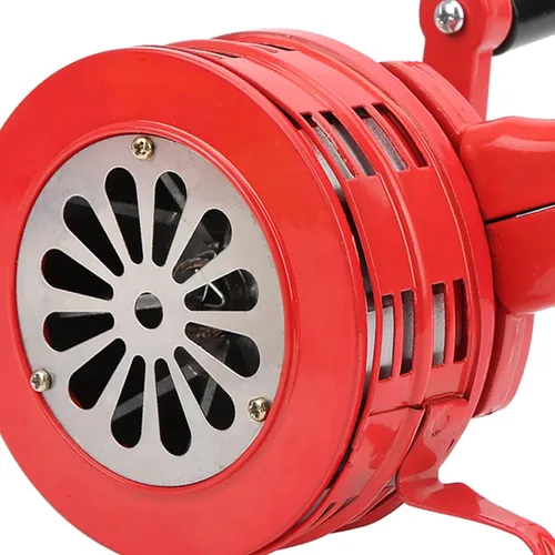 Miniatura 7 de Sirena de manivela, alarma portátil de funcionamiento manual de 120 dB, sonido fuerte, con carcasa de metal duradero, para escuelas, tropas