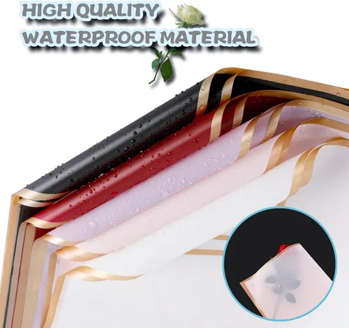 Miniatura 2 de Papel de regalo floral coreano - 15 hojas impermeables de envoltura de flores para ramos y regalos