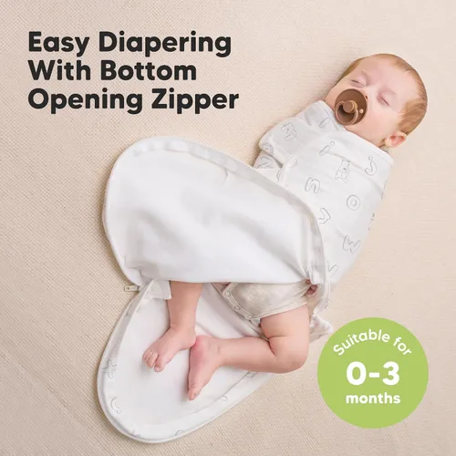 Miniatura 2 de Saco de dormir para bebé con cremallera - Paquete de 3 mantas envolventes para recién nacidos de 0 a 3 meses, bebé, niña, niño, saco de dormir suave
