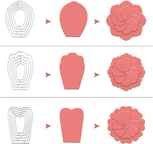 Miniatura 9 de Healifty Troqueles de corte de metal para álbum de recortes, tarjetas de papel, decoración de manualidades (nueve flores, talla S)