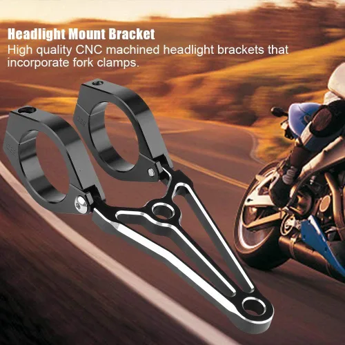 Miniatura 7 de KIMISS 1 par de aluminio motocicleta motocicleta faro soporte tenedor cabeza lámpara titular para Cafe Racer (1.614 in)