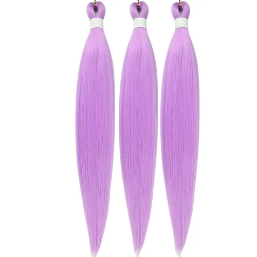 Miniatura 13 de Cabello estirado de fibra Kanekalon para trenzar con cabello humano, color oro rosado, 30 pulgadas