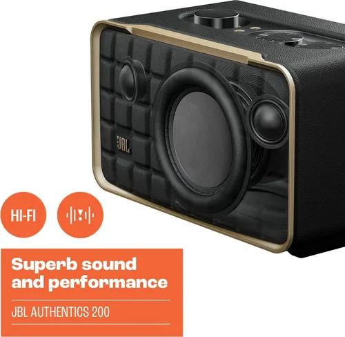Miniatura 2 de JBL Authentics 200 - Altavoz inteligente de estilo retro para el hogar con Wi-Fi incorporado, Bluetooth y asistentes de voz, Alexa y Google