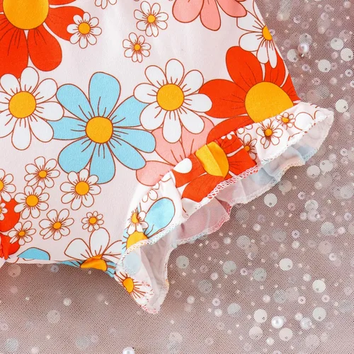 Miniatura 7 de ZAXARRA Conjunto de 3 piezas de pantalones cortos con estampado floral y diadema para bebé niña
