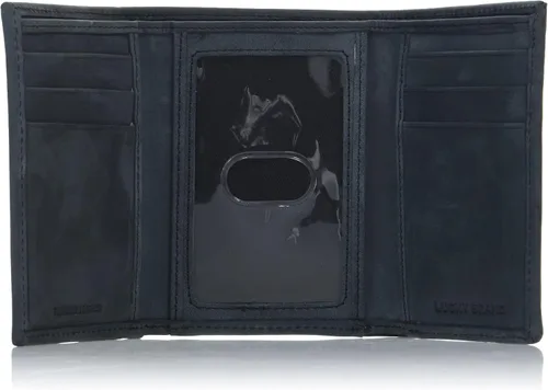 Miniatura 5 de Lucky Brand Bandera de cuero para hombre en relieve RFID Trifold