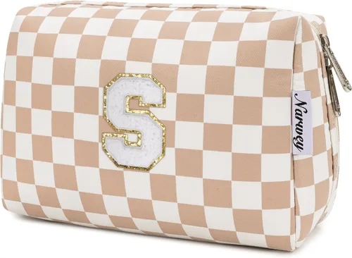 Miniatura 132 de Narwey Bolsa de maquillaje con inicial, regalos de graduación para adolescentes, niñas, niños y adolescentes, cosas de moda de 6 a 18 años, bolsa