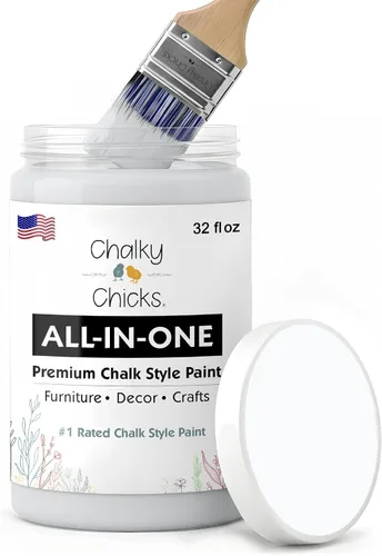 Miniatura 85 de Chalky Chicks - Pintura mate a la tiza, no requiere lijado, 4 onzas líquidas, color gris oscuro (Gun Metal Gray), para muebles, pintura sin Gris