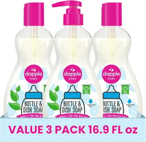 Miniatura 13 de Repuesto para líquido para lavar platos y botellas de bebé Dapple, sin fragancia, 34 onzas líquidas, DP-035B, 2