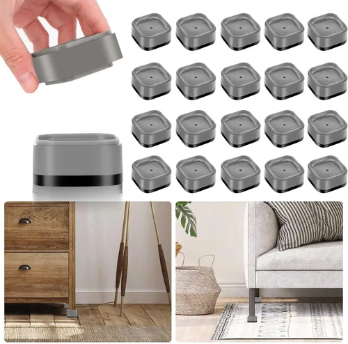 Miniatura 48 de Paquete de 12 elevadores de muebles de 1, 2 o 3 pulgadas, elevadores de cama ajustables resistentes para mesa, escritorio, sofá, silla, gabinete