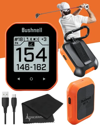 Miniatura 8 de Bushnell Phantom 2 Telémetro GPS negro con soporte magnético BITE y GreenView con paño de limpieza de lentes Wearable4U