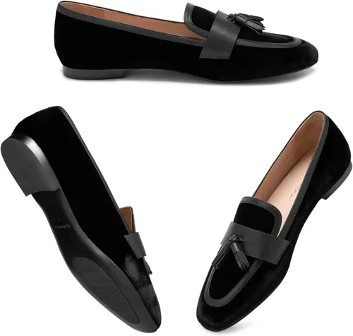 Miniatura 8 de Mocasines para mujer, zapatos planos de cuero casuales para mujer