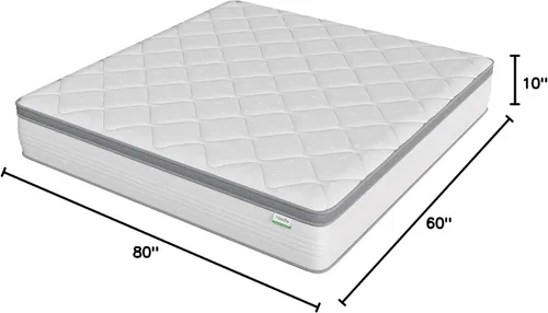 Miniatura 2 de Novilla Colchón híbrido tamaño Queen de 10 pulgadas en caja, colchón de resortes interiores de bolsillo Queen para aislamiento de movimiento, alivio