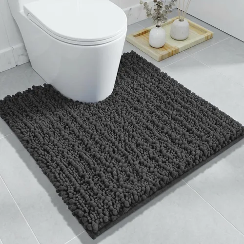 Miniatura 45 de Disolla Alfombra de baño pequeña, antideslizante, lavable, color beige, 17 x 24 pulgadas, súper absorbente, suave, alfombra de baño de felpilla
