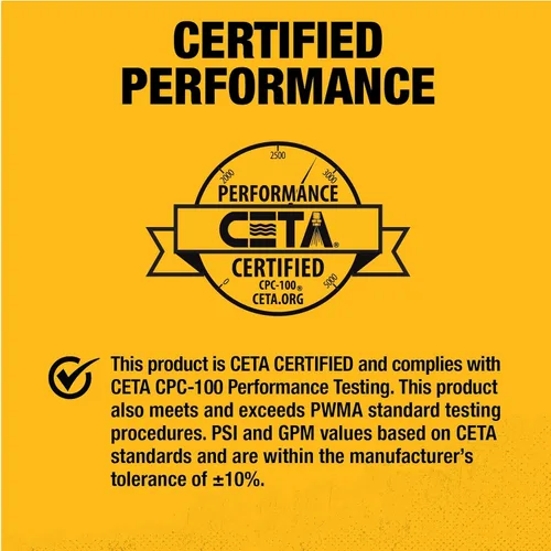 Miniatura 15 de Dewalt 61147S Lavadora a presión de 3300 PSI, 2.4 GPM, a gas, agua fría