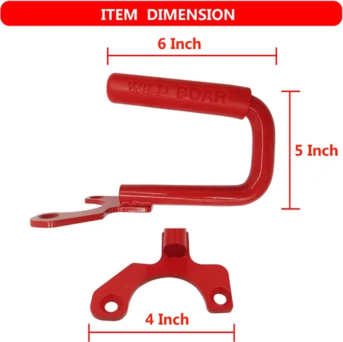 Miniatura 4 de Barras de Agarre Frontales de Acero para 1997-2006 Jeep Wrangler TJ, 97-06 Jeep Wrangler TJ de 2 y 4 Puertas, Barra de Agarre Super Duty, Rojo