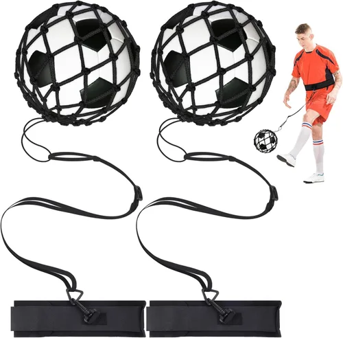 Miniatura 9 de Soccer Kick Trainer 2 Psc with Return Net - Football Training Equipment for Boys & Girls - Practice Gear Compatible with Size 3 4 5 Balls