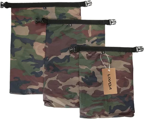 Miniatura 9 de LIXADA Bolsas secas impermeables, paquete de 3/5/6 unidades Ultimate Dry Sack – 3L+5L+8L ligeras, sacos secos al aire libre para kayak, camping