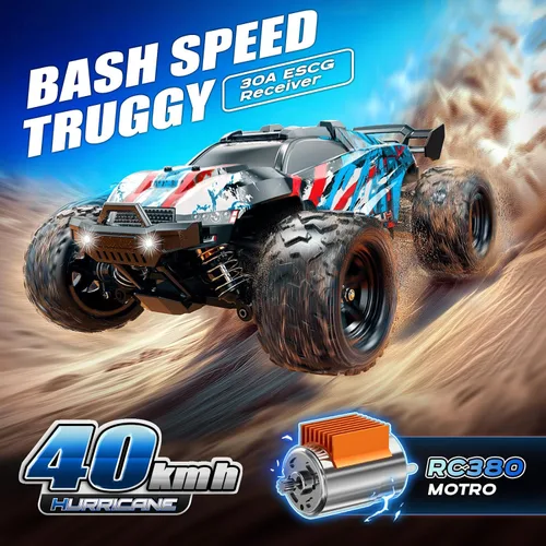 Miniatura 2 de Coches RC 1:18 Coche RC de Nivel de Entrada para Adultos y Niños, Carro de Carreras RC Todoterreno de Transmisión Completa de Metal 40 km/h, Carros