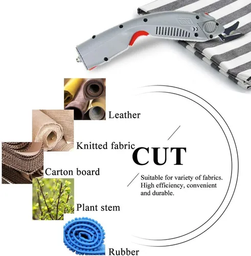 Miniatura 7 de MXBAOHENG Wbt-1 Tijeras eléctricas de tela inalámbricas, cortador de tela recargable para alfombra/cuero/goma/cartón (1 batería y hoja AB)