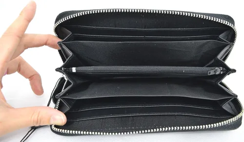 Miniatura 4 de Licor Brand Black Magic Ouija Board y Planchette Zip Around Cartera de embrague, Negro -, Cartera con cremallera