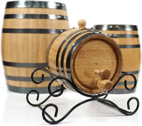 Miniatura 4 de THOUSAND OAKS BARREL Soporte de cuna de hierro forjado para barril de envejecimiento de roble de 1 litro y 2 litros - Base de soporte de metal mini