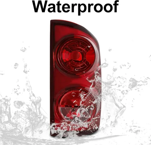 Miniatura 4 de Luz Trasera Compatible con 2007 2008 Dodge Ram 1500/07 08 09 Ram 2500 3500 Lámpara de Freno Trasero rojo (Red - R)
