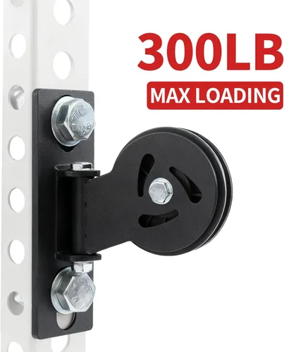 Miniatura 6 de MARLANG Sistema de polea de cable para estante de sentadillas, accesorio de polea giratoria de 180°, pernos M14 para rack de Φ16-1.024 in, máquina