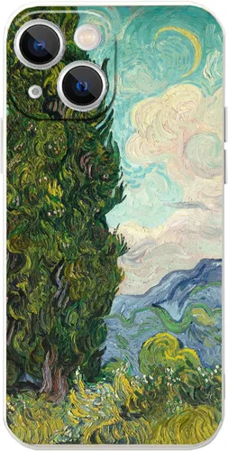 Miniatura 10 de Funda para iPhone 14 Plus, Classic Art Monet Painting Retro Landscape Phone Case para mujeres y hombres, cubierta protectora delgada de TPU flexible
