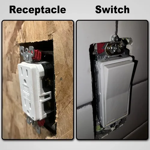 Miniatura 5 de Espaciadores de Tomacorriente para Caja Eléctrica, RonJea 48 PCS Espaciadores de Interruptor y Receptáculo para Reparar Enchufe de Tomacorriente