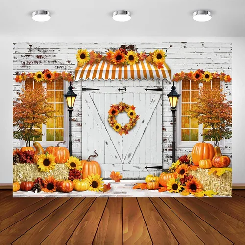 Avezano Telones de fondo de otoño para fotografía, otoño, calabaza, girasol, cosecha de Acción de Gracias, vacaciones, sesión de fotos, fondo,