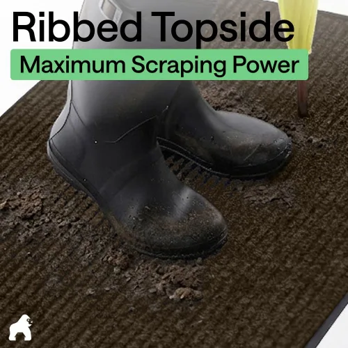 Miniatura 4 de Gorilla Grip - Tapete afelpado original de goma con perfil bajo, resistente, duradero, impermeable y fácil de limpiar para interior y exterior