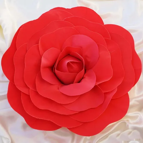 Miniatura 12 de Efavormart - Rosas de espuma 3D grandes para decoración de bodas, paquete de 4 flores artificiales de 12 pulgadas, color oro rosa, ramo de bricolaje