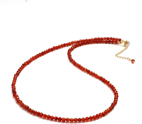 Miniatura 58 de Gempires - Collar de cuentas de piedras naturales hechas a mano, joyería de cristal hipoalergénica de 20 pulgadas, chapado en oro, joyería de moda