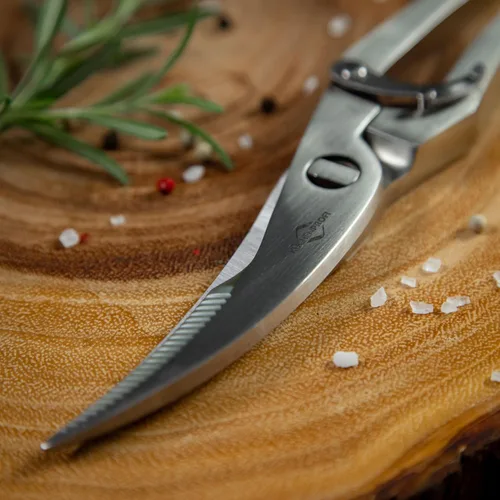 Miniatura 3 de Küchenprofi - Tijeras de cocina multiusos, acero inoxidable curvado de 9.5 pulgadas, aptas para lavavajillas, tijeras de aves de corral y carne