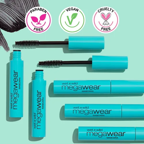 Miniatura 6 de wet n wild Mejora y define el rímel Megawear, fórmula voluminizadora de gel suave que promueve pestañas completas y saludables, enriquecidas