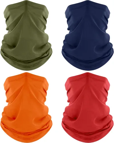 Miniatura 16 de ROXUN Paquete de 4 Polainas para Cuello, Bufanda con Protección UV, Máscara Facial Transpirable y Refrescante, Bandana para Senderismo