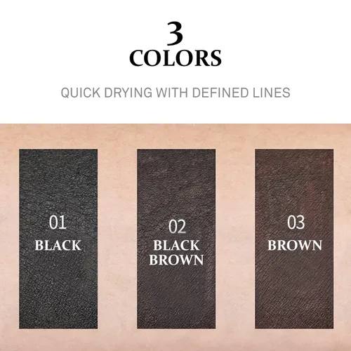Miniatura 4 de COSNORI Delineador de ojos Superproof Brush 01 Black – Delineador de ojos líquido de 24 horas – Delineador de ojos líquido súper delgado y duradero