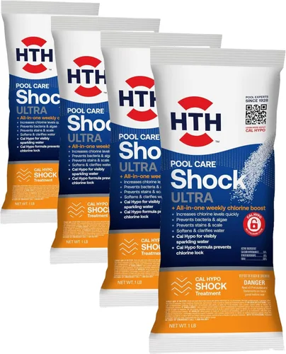 Miniatura 8 de HTH 52030B - Tratamiento para piscinas Shock, clorador para piscinas que aumenta los niveles de cloro, fórmula Cal Hypo, 13.3 oz (paquete de 6)