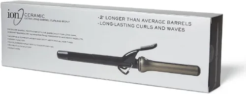 Miniatura 4 de Ion Rizador de barril extra largo, 1 pulgada de diámetro, longitud XL para cabello largo, rizos de larga duración, apagado automático con ajustes
