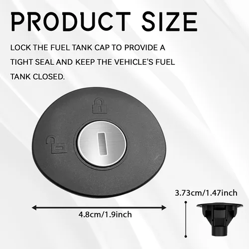 Miniatura 3 de Tapa de Gasolina con Bloqueo, 8U5Z-9C268-B Tapa de Tanque de Combustible Compatible con Ford F-150 F150 Explorer Escape Fusion Focus Edge Mustang