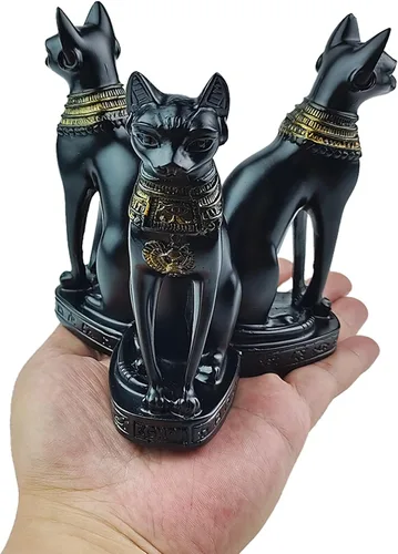 Miniatura 3 de Soporte Grande para Bola de Cristal de Gatos Bastet, Diseño Esférico, para Decoración Natural de Feng Shui, Base de Estatua de Bola de Vidrio