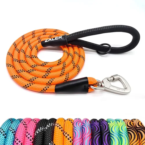Miniatura 23 de ZALER Correa de cuerda para perro, 4/5/6/10/15/20/30/50 pies con mosquetón, correa resistente para mascotas para perros grandes y medianos
