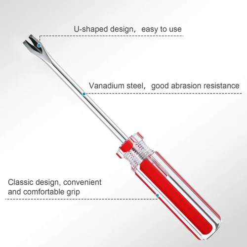 Miniatura 3 de 3 paquetes de extractor de clavos Mudder, punta en U de 3 mm, destornillador para quitar remaches, grapas y clavos, herramienta para quitar grapas