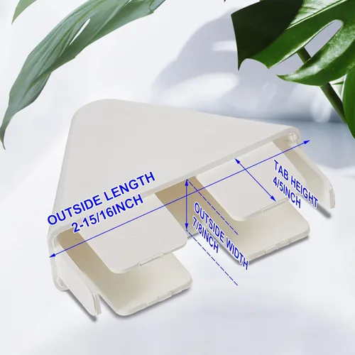 Miniatura 3 de Pelopy Paquete de 8 tapas de vinilo para valla de piquetes de vinilo de 7/8 x 3 pulgadas, tapas de poste blancas para jardín al aire libre