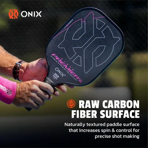 Miniatura 3 de Onix Carbon Fiber Surface Medium-Weight Premium Perforated Grip One-Piece Construction Pickleball Paddle