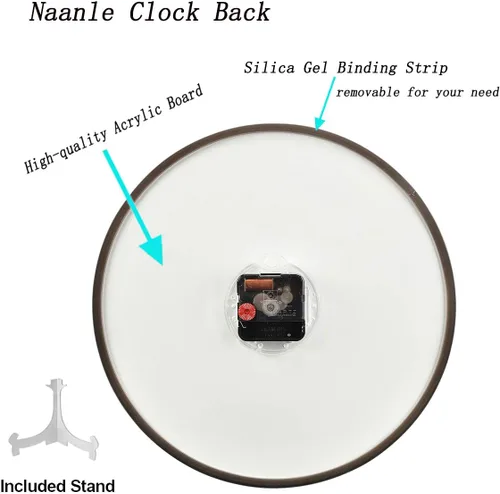 Miniatura 6 de Naanle Reloj de pared redondo de calavera para motocicleta, reloj de pared silencioso de cuarzo silencioso de 12 pulgadas, funciona